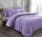 Velvet Stitch Teddy Fleece Duvet Cover with Pillow Case Plain Thermal Fluffy Warm Cosy Super Soft Bedding Set (Double, Lilac)
