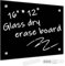Umtiti Tableau blanc en verre noir effaçable à sec, 30,5 x 40,6 cm, tableau blanc en verre sans cadre pour la maison, l'école, le bureau, surface noire. Glass-BK3040
