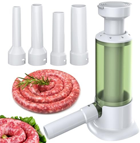 Riempitrice Per Salsicce, Eiflayn Insaccatrice Per Salsicce Manuale, Insaccatrice Per Salsiccia,Macchina Per Salsiccia,Ripieno Di Salsiccia,Con 4 Tubi Di Riempimento,Adatta Per Salsicce Fatte In Casa