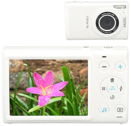 4K 64 MP Digitalkamera, 18-facher Zoom, Autofokus, Digitale Point-and-Shoot-Kamera mit 2,8-Zoll-Bildschirm, 4K 30 FPS, Kompakte Anti-Shake-Vlogging-Kamera für Kinder, Teenager,