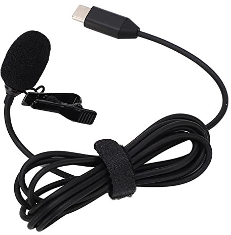ASHATA Lavalier Ansteckmikrofon, Sport Kamera Mikrofon für Insta360 ONE X2 X3, Anti Interferenz Omnidirektionale Clip auf Lavalier Mikrofon für Webcast Vlog Schießen Interview