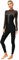 Fldy Damen Ganzkörper Turnanzug Langarm Mesh Patchwork Ganzkörperanzug Gymnastik Tanz Trikot Ballett Body Eislaufen Tanzkleidung Schwarz_B XXL