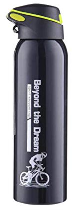 Botella de agua deportiva - Taza térmica para bicicleta de montaña, termo de agua al vacío moderno | Elegante botella de bebida de acero inoxidable de 500 ml, elegante taza térmica para cantina para b