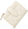 CHAOFANXI Portefeuille en Cuir pour Femme - Porte Carte Bifold Slim Court avec Fermeture Éclair, Multiple Emplacements pour Cartes et Monnaie - Blanc