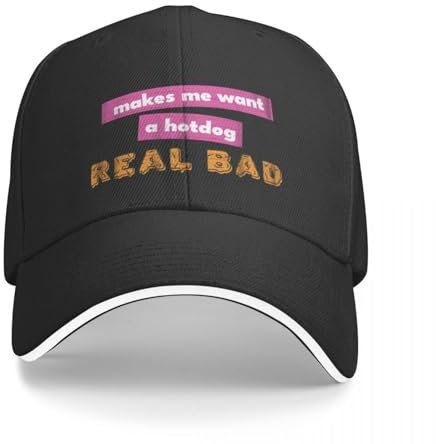 CWCMZDH Baseballmütze Basecap Ich Will unbedingt einen Hotdog Baseball Cap Visier Luxus Cap Sport Caps Herren Caps Damen