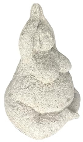 Dicke Dame im Schneidersitz ist ein bezauberndes Dekorelement,