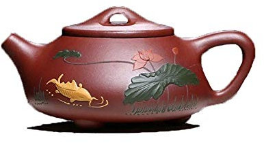 WDCDYQDH Tea Pot Teapot Tea Cup Purple Clay Teapot Hand-Jing Zhou Stone Scoop Pot Tea Set (Color : Purple Mud) (Purple Mud)