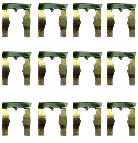 IUSOT 12 Stück Clutch Cable Brake Line Clamp Clips Set - Metall Bremsleitungshalter U-Form Bremsschlauch Halteklammer, Ersatz Schlauch Halteclip für Feststellbremse und Auto Schlauchsysteme #01