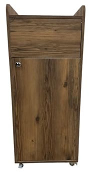 Prosofa Meuble Poubelle pour Fast Food, Snack, caféteria, Restauration Rapide, Professionnel, horeca en Panneau mélaminé avec bac de tri intégrée et Trappe à Bascule Coloris Bois