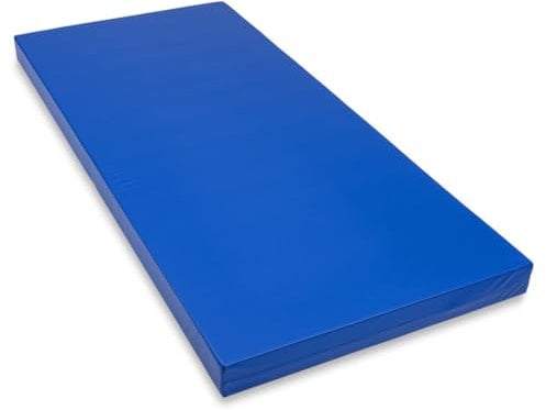 Wasserdichter Matratzenbezug in blau. atmungsaktiv und abwischbar 90x200 cm für Matratzen-Höhe 8 cm - Made in Europe. Waschbarer, Wasserdichter Bezug für Krankenhaus-Rehabilitationsmatratzen.