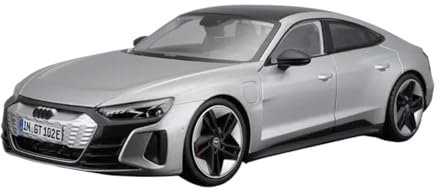 YRXIAO Modellbausatz Auto 1:18 für Audi Rs E Tron Gt 2022 Modell Auto Racing Auto Metall Luxus Fahrzeug Diecast Sport Legierung Desktop Display Für Wohndekorationen(Silver)