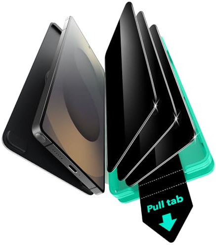 ESR 3 Pièces Verre Trempé Anti-espion pour Samsung Galaxy S25 Ultra,Protection écran anti-espion et anti-rayures, installation facile, outil d'élimination de la poussière, compatible avec les coques