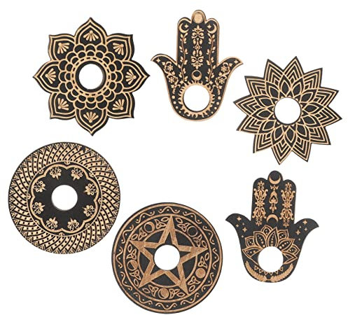 Amosfun 6stücke Holz Kristallkugelständer Stabile Basis Kreative Dekoration Für Wohnzimmer Schlafzimmer Büro Praktischer Halter Für Kristallkugel Display