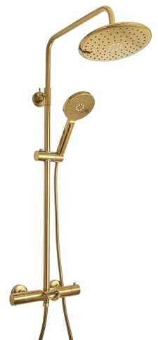 MILANO Round Bar Valve Shower Head Multifunction Handset Bath Spout Brass