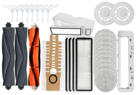 Accesorio de vacío Compatible con Xiaomi Robot Vacuum X10+ X10 Plus B101GL Repuestos Accesorios Cepillo Lateral Principal Filtro Hepa Bolsa for el Polvo Soporte for trapeador Caja for Polvo(Orange)