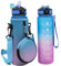 DKJAHSEK Sac De Bouteille d'eau 1000ml Water Bottle Sleeve Bottles Bag Cup Cover Pouch Holder Sport Tumbler Water Bottle Case with Headphone Bag Camping Access pour Sport(Blue Purple)