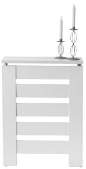 D&J Muebles Kit Cubre radiador, Cubierta para radiador, Moderno, Color Blanco, Listones, Parrilla, Diseño, ingeniería, Cubreradiador Hércules Blanco, Cubre radiador de 60x84x20