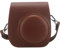 QICNMFA Camera Case Fit for Fujifilm Instax Mini 12 11 9 8 8+ Camera, PU Leather Protective Case with Pockets and Adjustable Shoulder Strap (Brown)