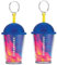 Starbucks Keyring Dome Ombre Waves, 2-Pack, Blue and Pink