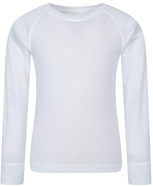 Mountain Warehouse Merino Kids Thermal Baselayer Top White 7-8y