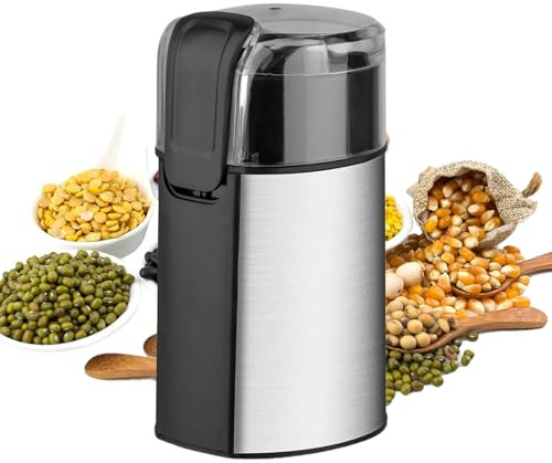 Fuuxtci Küchenmühle - 280W Abnehmbares Küchengerät,Kaffeebohnen Gewürzmühle - Zum Würzen Von Getrockneten Chilischoten Mahlzeitenvorbereitung Nüssen Mungbohnen Roten Bohnen Sesam