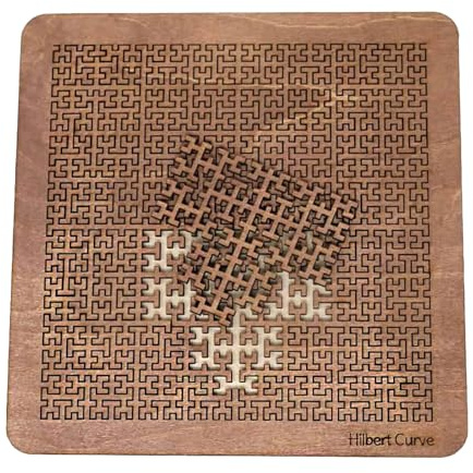 Fraktale Tablettpuzzles: Unmögliche Puzzles ohne Bild, Fractal Tray Puzzles, die umgekehrtes Denken erfordern, Anspruchsvolle Holzpuzzles für Erwachsene (A)