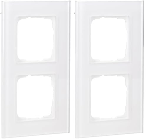 Gira 021212 021212 Rahmen 2-fach Esprit Glas, weiß (Packung mit 2)