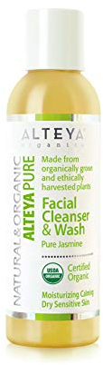 Alteya Organic Facial Cleanser & Wash 150ml - Pure Jasmine - USDA Certified Organic 100% Biodegradable Soap - Natural Vegan Purifying Liquid Face Cleanser - for Dry Sensitive Skin