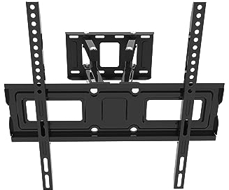 INOTEK Support Mural TV 32-65“ Pouces (82-165cm) Double Bras Articulé Orientable et Inclinable Fixation Murale télévision VESA Max 400x400 Charge 35kgs Max.