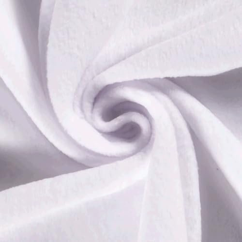 Craftine Tissu Polaire uni Blanc - par 50 cm