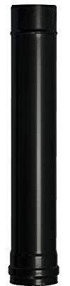 WOLFPACK LINEA PROFESIONAL 22013020 Wolfpack Tubo Acero Negro Longitud Estufas de Leña, Chimenea, Alta resistencia, Vitrificado Pellet, Ø 80 mm. 50 cm