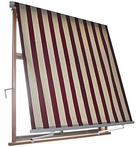 Tenda Da Sole A Caduta Cassonata. Dotata Di Braccetti In Alluminio Regolabili Nell'Inclinazione. Peso Tessuto 280 Gr./Mq. Impermeabile.