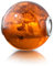 ANDANTE - Premium Collection - Echter OSTSEE Bernstein Bead Charm Kettenanhänger in 925 Sterling Silber - BIG - zertifiziert - GOLD DES MEERES - Farbe COGNAC - 16 mm x 16 mm