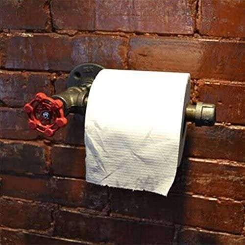 Porte-papier de toilette mural en forme de tuyau en fer de style industriel urbain, rétro