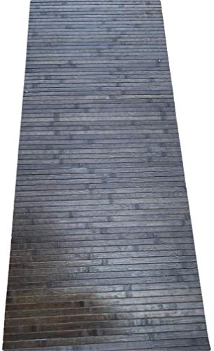 Tappeto bamboo a METRAGGIO vari colori disponibili ANTISCIVOLO (cucina bagnpo camera sauna) (Legno scuro)