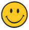 Aufnäher Bügelbild Aufbügler Iron on Patches Applikation Smiley Durchmesser 3,5cm Vor100-3