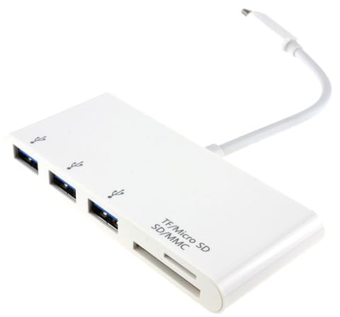 kenable USB 3.1 Type C to 3 x USB 3 Sockets & SD/Micro SD Card Reader
