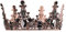 AUNMAS Märchenkrone Metallkrone Gold Kuchen Krone Vintage Vintage Queen Crown Crown Topper für Braut Hochzeit Prinzessin Kopfschmuck Party Haarschmuck Accessoire