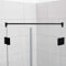 Stabilisationsstange für Eck-Duschen, Haltestange Glas-Glas, Stabilisator Runddusche (120cm, Schwarz)