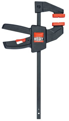 BESSEY EZS Series 18 in. Trigger Style Clamp, EZS45-8 - 445 lb Clamping Force - Fast Acting One Hand Woodworking Clamps for Wood Working, Carpentry, Home Improvement, DIY, Construction Projects