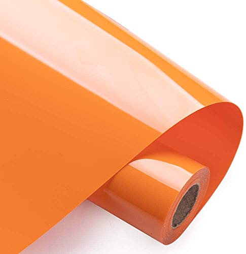 Foeska Plotterfolie Textil - 30.5cm x 3m Orange Flexfolie zum Aufbügeln auf T-Shirt Orange