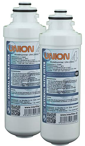 Ersatzkartusche für Wasserfilter Union 4 Externer Kühlschrankfilter für SbS Kühlschrank. Filter Pack ohne Kopf (2-er Pack)