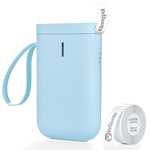 Vetbuosa D11 Etichettatrice Etichette Adesive, Etichettatrice, Mini Nastro Portatile Autoadesiva Termica, Macchina Adesiva Bianca Adatta Per Barattoli, Scatole, Libri (Verde)