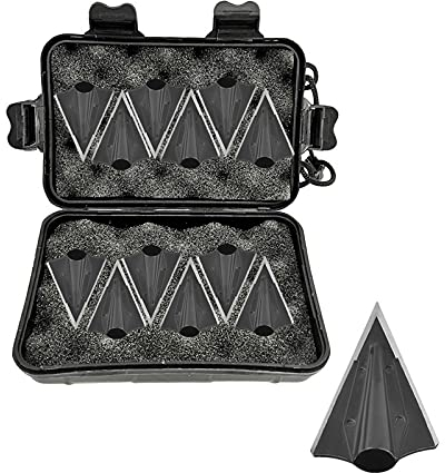 wolfman 12 Stück 90 Grains Bogenschießen Pfeilspitzen + 1 Stück Box Jagdspitzen Mit 2 Scharfen Klingen Traditionelle Jagd Ziel Pfeil Tipps Eisen Pfeilköpfe Bogensport Broadheads für Pfeil und Bogen
