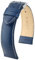 HIRSCH Unisex Uhrenarmband Büffel Style Modell Kansas 20 mm Blau/Ivory