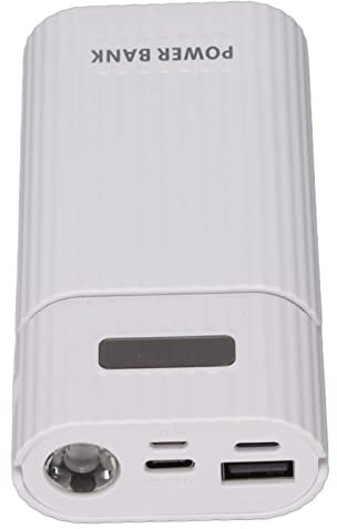 21700 DIY Kit de Banco de Energía USB, Profesional 2X 21700 Caja de Batería de Energía Moda Conveniente para Teléfono Celular(Blanco)