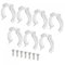 sourcing map T8 U Clips Holder Bracket Fluorescent Tube Light Fixture Plastic Pipe Clamps with Screws for LED Bulbs Ceiling Lamp, Pack of 10