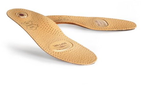 Orthopädische Schuh-Einlagen aus Leder, hochwertige Einlegesohlen mit Gelpolster für Männer und Frauen, Kaps Relax Gel, Alle Größen (40 EUR)