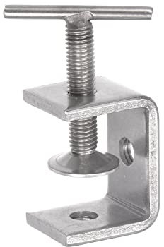 sourcing map C Klemme 40mm C-Schraubzwinge Edelstahl 304 C-Zwingen mit T Bar Griff für Holzbearbeitung Schweißgebäude Zwingen Heimwerken