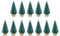 12 Stück Mini Weihnachtsbaum Künstlich Deko - Klein Tannenbaum Miniatur Zeder Tanne Mit Basis, Christbaum Weihnachtsdeko Für Tischdeko Basteln Schaufenster (3.5/4.5/6.5cm Höhe)